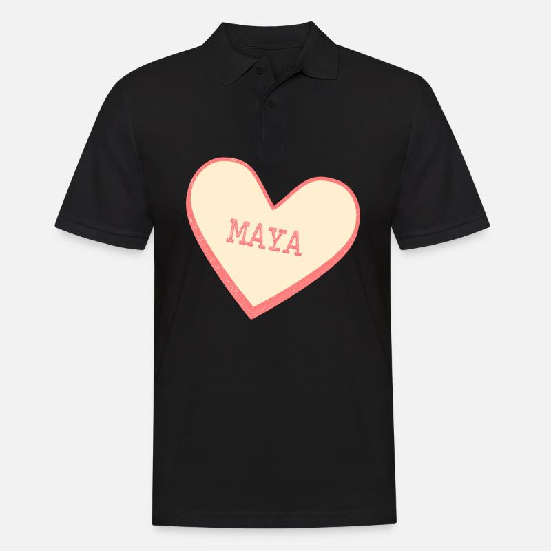 Maya - Männer Poloshirt - Schwarz