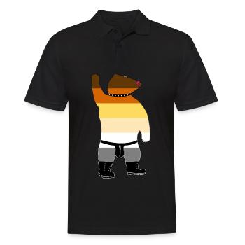 Schwuler Bär - Männer Poloshirt - Schwarz - Vorne - Kai (181cm)