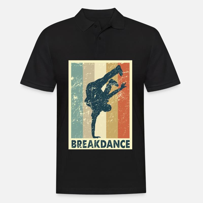 Breakdance - Männer Poloshirt - Schwarz