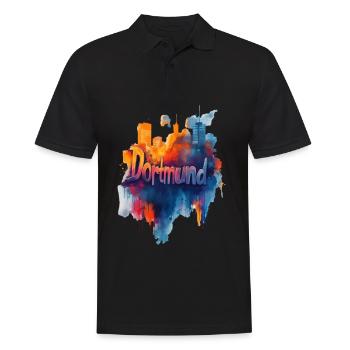 Dortmund - Männer Poloshirt - Schwarz - Vorne - Kai (181cm)