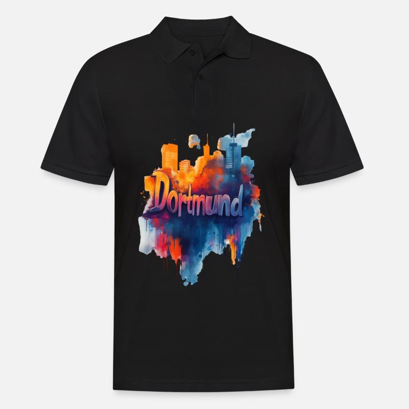 Dortmund - Männer Poloshirt - Schwarz