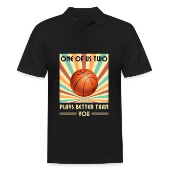 Einer Von Uns Beiden Spielt Besser Basketball - Männer Poloshirt - Schwarz - Vorne - Kai (181cm)
