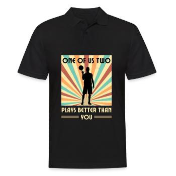 Einer Von Uns Beiden Spielt Besser Basketball - Männer Poloshirt - Schwarz - Vorne - Kai (181cm)