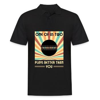 Einer Von Uns Beiden Spielt Besser Als Du Cricket - Männer Poloshirt - Schwarz - Vorne - Kai (181cm)