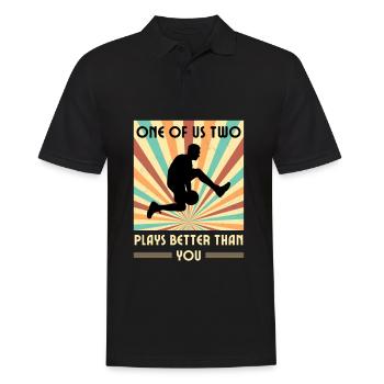 Einer Von Uns Beiden Spielt Besser Basketball - Männer Poloshirt - Schwarz - Vorne - Kai (181cm)