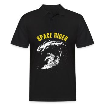 Surf Astronaute Space Rider Surfer - Polo Homme - noir - Devant - Kai (181cm)