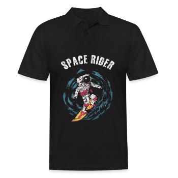 Surf Astronaute Space Rider Surfer - Polo Homme - noir - Devant - Kai (181cm)
