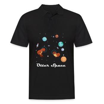 Otter Space Shirt for Space Explorers - Men's Polo Shirt - black - Front - Kai (181cm)