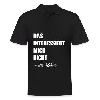 Das interessiert mich nicht -die Bohne - Männer Poloshirt - Schwarz - Vorne - Kai (181cm)