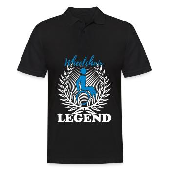 Legend in a wheelchair - Men's Polo Shirt - black - Front - Kai (181cm)