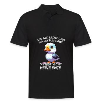 Du Bist Nicht Meine Ente - Männer Poloshirt - Schwarz - Vorne - Kai (181cm)