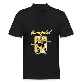 Krefeld Eishockey - Männer Poloshirt - Schwarz - Vorne - Kai (181cm)