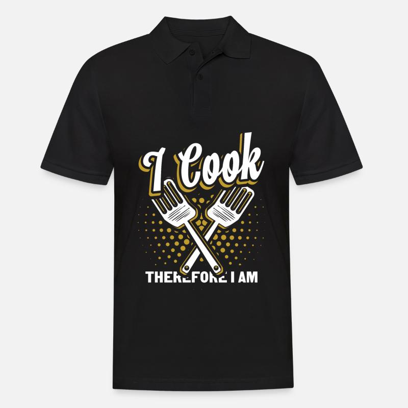 Cooking gift chef - Men's Polo Shirt - black