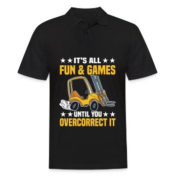 Forklift Driver | Forklift Profession Gifts - Men's Polo Shirt - black - Front - Kai (181cm)