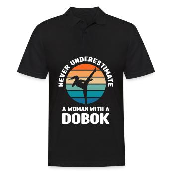 Tang Soo Do Kämpfer | Koreanisch Kämpfen Geschenke - Männer Poloshirt - Schwarz - Vorne - Kai (181cm)