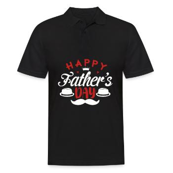 Happy Father's Day - Men's Polo Shirt - black - Front - Kai (181cm)