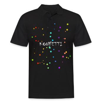 Konfetti Fasching Fasnet Narren Umzug Kostüme - Männer Poloshirt - Schwarz - Vorne - Kai (181cm)