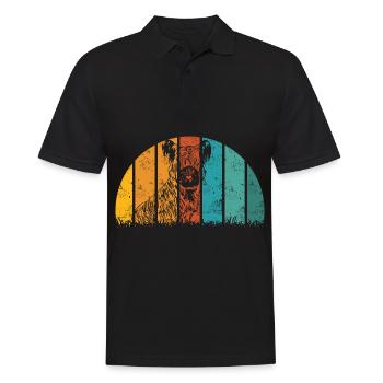 Skye Terrier Chien Vintage Rétro - Polo Homme - noir - Devant - Kai (181cm)