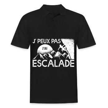 I can't have CLIMBING Bouldering climbing gift - Men's Polo Shirt - black - Front - Kai (181cm)
