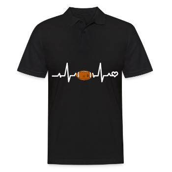 ECG de football américain - Polo Homme - noir - Devant - Kai (181cm)