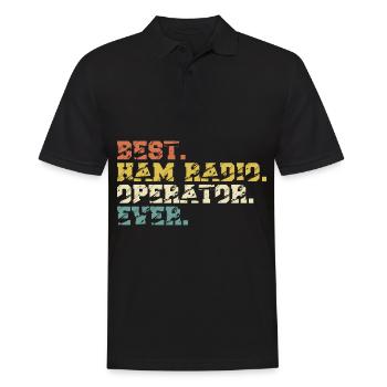 Best Ham Radio Operator Dad Sprüche Vintage - Männer Poloshirt - Schwarz - Vorne - Kai (181cm)