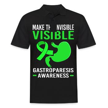 Gastroparésie intestinale - Polo Homme - noir - Devant - Kai (181cm)