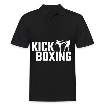 Kickboxing - Männer Poloshirt - Schwarz - Vorne - Kai (181cm)
