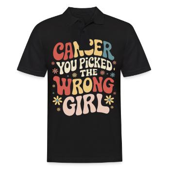 Sensibilisation au cancer Cancer Cancer du sein - Polo Homme - noir - Devant - Kai (181cm)