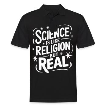 Athéisme, athée, anti-religion, agnostique - Polo Homme - noir - Devant - Kai (181cm)