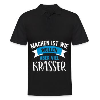 Funny Sayings Faites un drôle de dicton comme vous voulez - Polo Homme - noir - Devant - Kai (181cm)