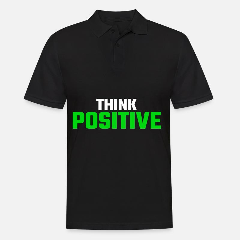 Think positiv - Männer Poloshirt - Schwarz