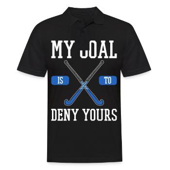 Sur le hockey de hockey cadeau de gardien de but - Polo Homme - noir - Devant - Kai (181cm)