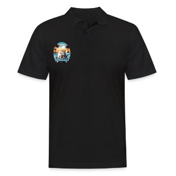 Cats by the sea - Men's Polo Shirt - black - Front - Kai (181cm)