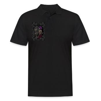 Skelett Spiegelbild - innerlich tot - Gothic - Männer Poloshirt - Schwarz - Vorne - Kai (181cm)