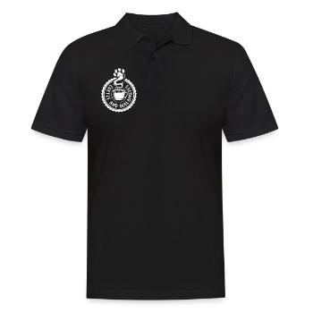 Café et Malamute d’Alaska - Polo Homme - noir - Devant - Kai (181cm)