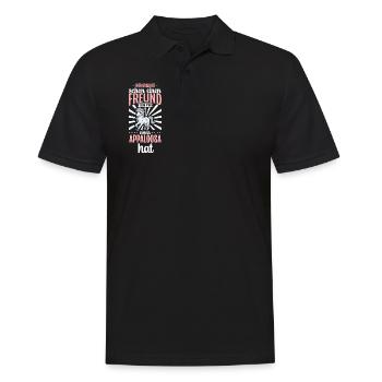 Wer braucht schon einen Freund - Appaloosa - Männer Poloshirt - Schwarz - Vorne - Kai (181cm)