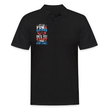 Mind Games - Arm wrestling - Men's Polo Shirt - black - Front - Kai (181cm)