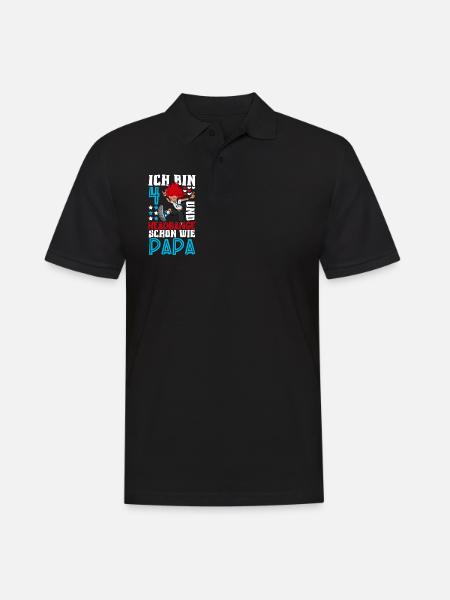 Ich bin 4 - Mädchen Rocker - Männer Poloshirt - Schwarz