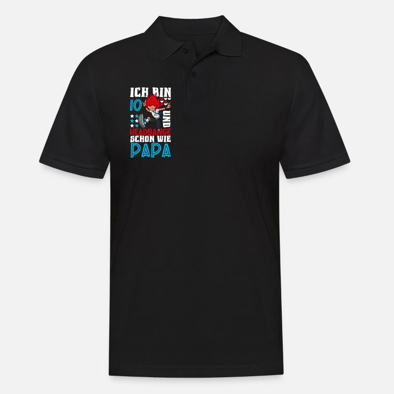 Ich bin 10 - Mädchen Rocker - Männer Poloshirt - Schwarz