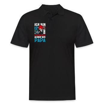 Ich bin 12 - Mädchen Rocker - Männer Poloshirt - Schwarz - Vorne - Kai (181cm)