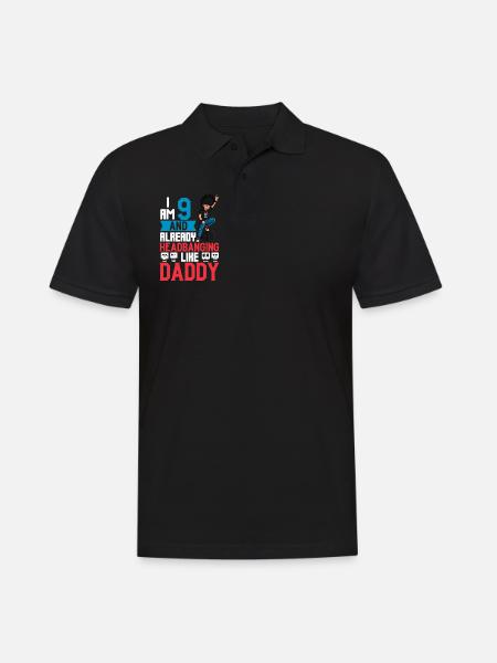 I'm 9 - Young Rocker - Men's Polo Shirt - black