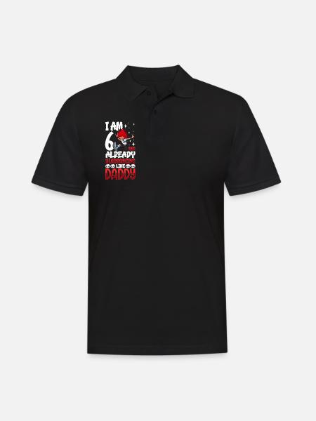I'm 6 - Girl Rocker - Men's Polo Shirt - black
