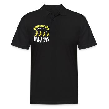 I'm here for the bananas - Men's Polo Shirt - black - Front - Kai (181cm)
