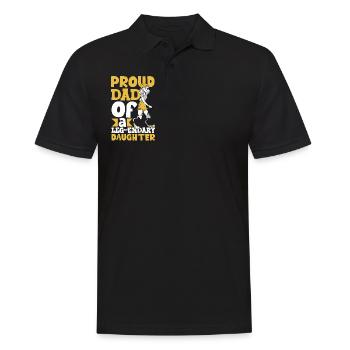 Proud father - prosthetic leg - Men's Polo Shirt - black - Front - Kai (181cm)
