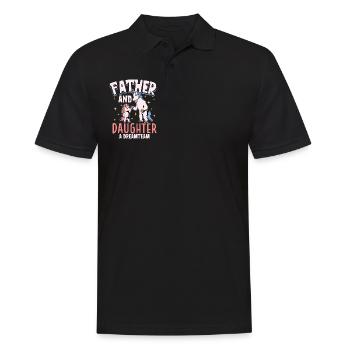 Das Dreamteam - Vater und Tochter - Männer Poloshirt - Schwarz - Vorne - Kai (181cm)