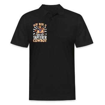 Ich bin 3 - Jungen Cowboy - Männer Poloshirt - Schwarz - Vorne - Kai (181cm)