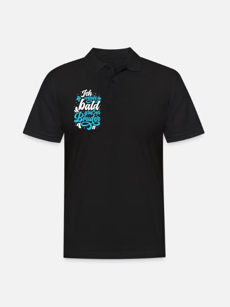 Ich werde bald großer Bruder - Männer Poloshirt - Schwarz