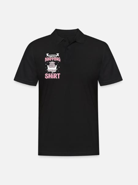 Official Hippo Sleep Shirt - Men's Polo Shirt - black