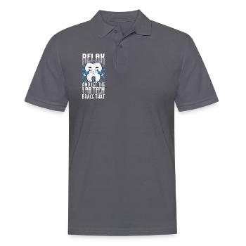 Fabrication d’appareils orthodontiques - Technicien dentaire - Polo Homme - charbon - Devant - Nico (186cm)