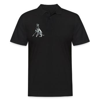 Dessin de chien - Dalmatien - Polo Homme - noir - Devant - Kai (181cm)